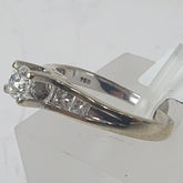 LADIES 18CT DIAMOND RING 2.7GMS Ring Size M / 6.5 US